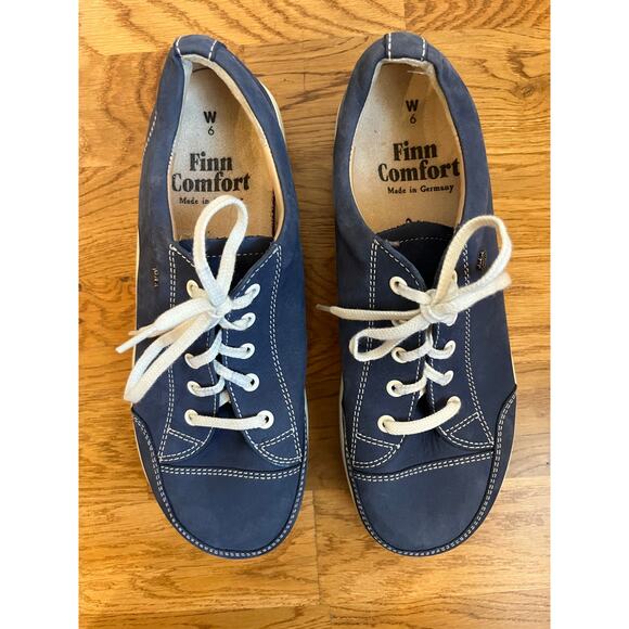 Finn Comfort Germany Ikebukuro Orthopedic Rocker Shoe Blue Leather Women Size 6 - Picture 3 of 7